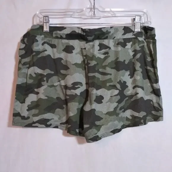 Lucky Brand Camouflage Soft Knit T-Shirt and Shorts Set Loungewear Pjs Size L - Picture 10 of 11